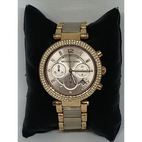 Michael Kors Parker MK5896 Womens Stainless Steel Analog Dial Quartz Watch WO308 - Picture 3 of 12